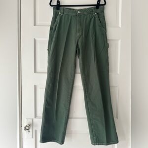 Pull & Bear Comfortable Denim cargo jeans in green.